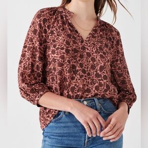 Faherty Portia Top in Montserrat Floral. Size Medium